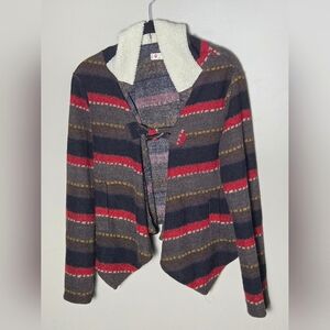 Olsenboye Boho Cottagecore Hooded Toggle Close Cardigan, Small